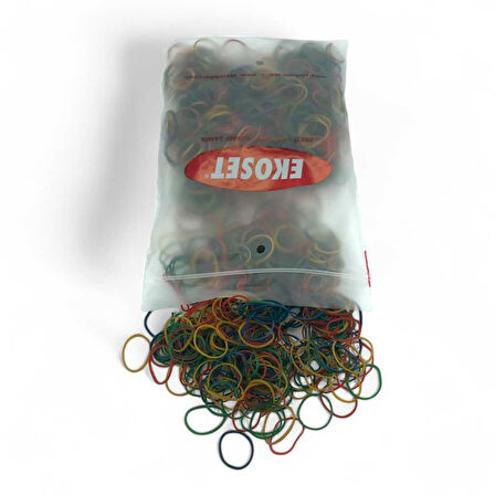 Renkli Küçük Paket Toka Lastiği 4 Renk 40mm 1000 Adet 