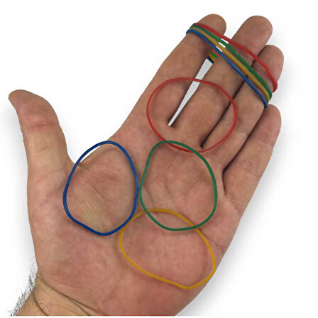 Renkli Para Lastiği Karışık 4 Renk 70mm 10.000 Adet