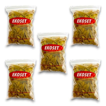 Kauçuk Ekstra Kalın Paket Lastiği 130x10mm 500 Gram 5li Paket