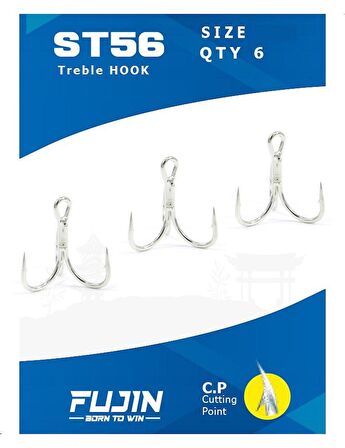 Fujin ST56 Üçlü Maket Balık İğnesi Nickel