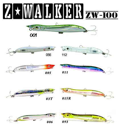 Fujin Z-Walker 100mm 11gr Su Üstü Maket Balık