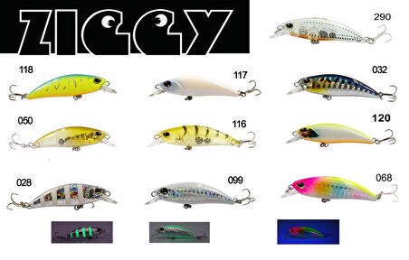 Fujin Ziggy 50mm 3.6gr LRF Maket Balık 099 White Glow