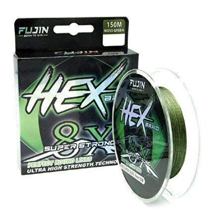 Fujin Hex 150mt 0,10mm 8x Yeşili İp Misina