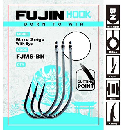 Fujin Maru Seigo With Eye Çapraz Delikli Olta Kancası