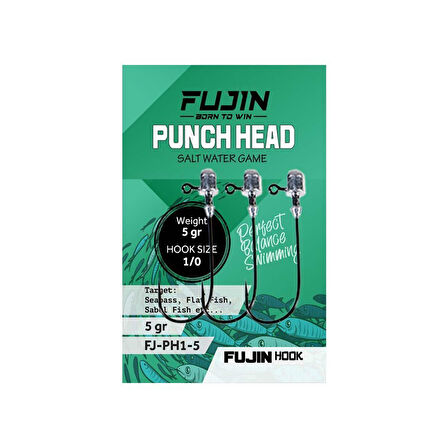 Fujin Punch Head Jig Head no.1/0 3 Gr