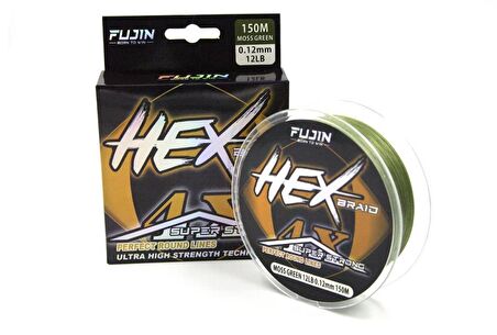 Fujin Hex Braid 4x 150mt Moss Green PE İp Misina