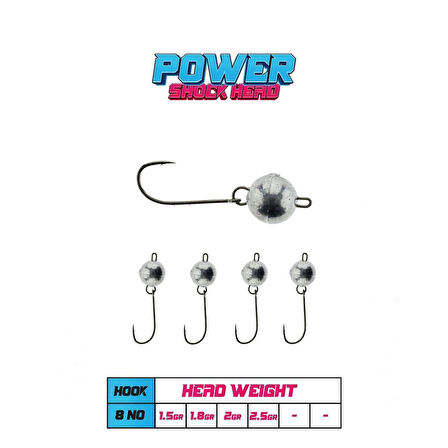 Fujin Power Shockhead #8 Hareketli Jighead 2,5 Gr