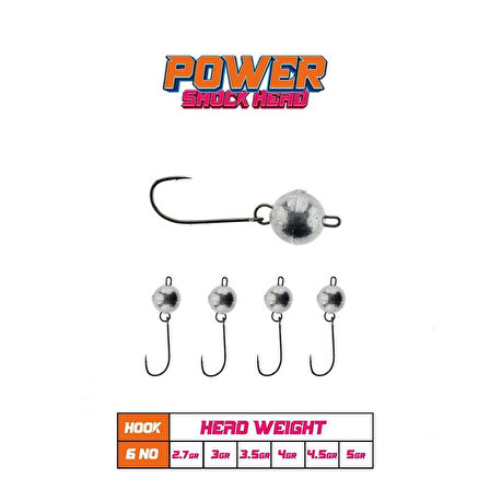 Fujin Power Shockhead #6 Hareketli Jighead 5 Gr