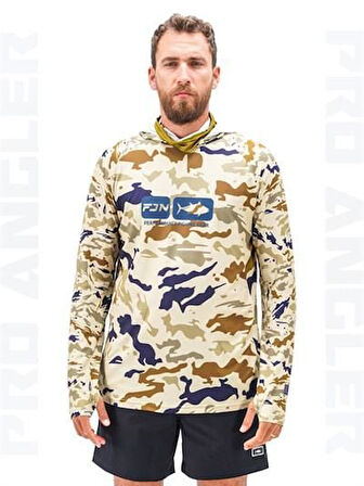 Fujin Pro Angler S24 Buff&Hoodie Natural Camo MediumM