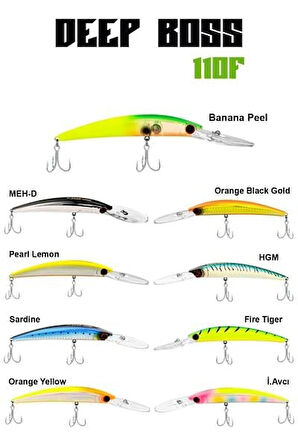 Fujin DeepBoss 110F 16gr Maket Balık 241 Fire Tiger