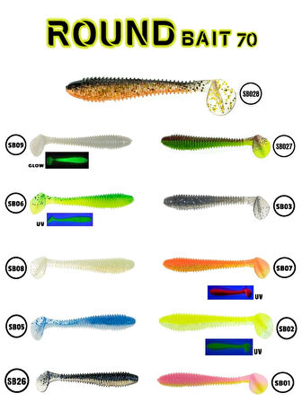 Fujin Round Bait 70Mm #SB028 Silikon Balik