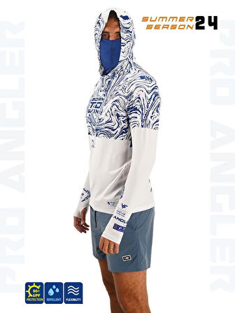 Fujin Pro Angler S24 Buff & Hoodie Izohips Navy S