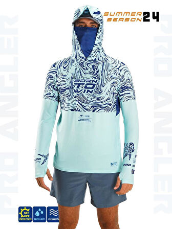 Fujin Pro Angler S24 Buff & Hoodie Izohips Mint S