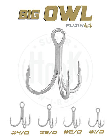 Fujin Big OWL Süper Anti-Rust Üçlü Kanca