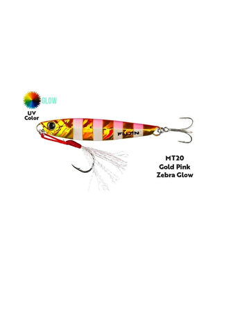 Fujin Jig-X Jigging Jig Yem Gold Zebra Glow-80 GR