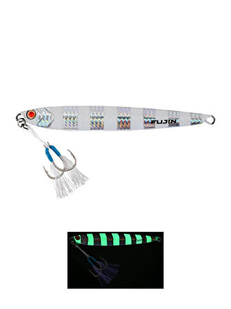 Fujin Valhalla Darksea 80gr Metal Jig Yem ZEBRA GLOW