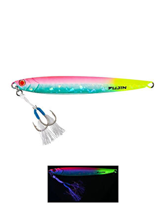 Fujin Valhalla Darksea 80gr Metal Jig Yem Green Pink Chart Tail