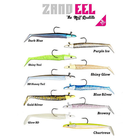 Fujin Zand Eel 11cm 7gr-14gr Double Body+Head Silikon Balık Purple Glitter