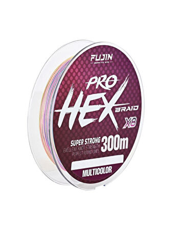 Fujin Pro Hex 8X 300Mt Multicolor İp Misina MultiColor-0,11 MM
