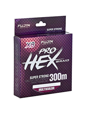 Fujin Pro Hex 8X 300Mt Multicolor İp Misina MultiColor-0,16 mm