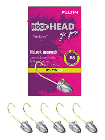 Fujin Rock-Head 8no Aji Game JigHead 1,2 GR