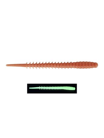 fujin bio worm 6cm floating sıvılı kokulu lrf silikonu brown uv green