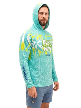 Fujin Pro Angler S26 T-Shirt Hooded Izohips Bold Mint L
