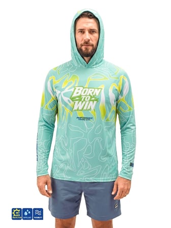 Fujin Pro Angler S26 T-Shirt Hooded Izohips Bold Mint XL