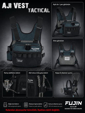 Fujin Aji Vest Tactical Indigo Balıkçı Çantası