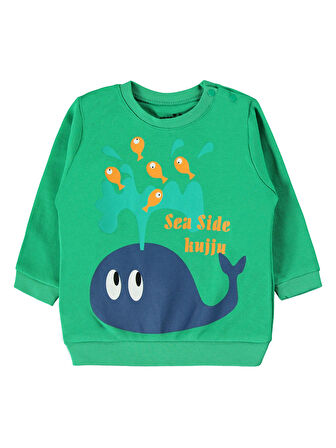 Kujju Erkek Bebek Pijama Takımı 6-18 Ay Koyu Yeşil