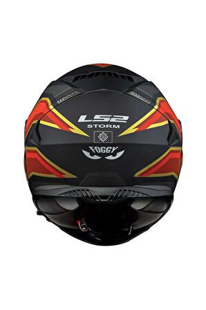 Storm Foggy Mat Uyumlu  Siyah-kırmızı Kask