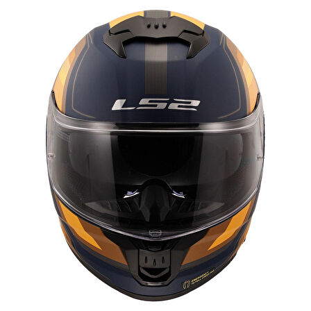 LS2 STREAM 2 VINTAGE MAT NAVY MAVİ-TURUNCU-KAHVERENGİ KASK