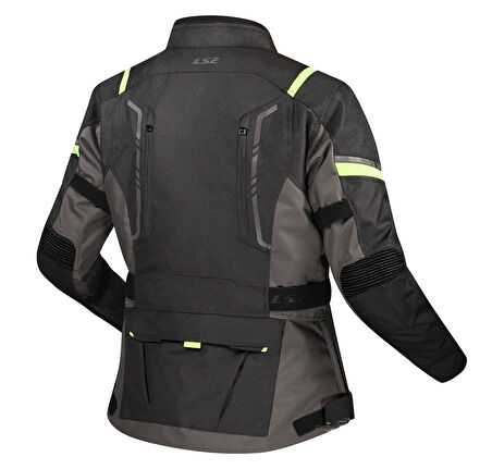 LS2 NARVIK KADIN MONT GRİ-SİYAH-NEON SARI