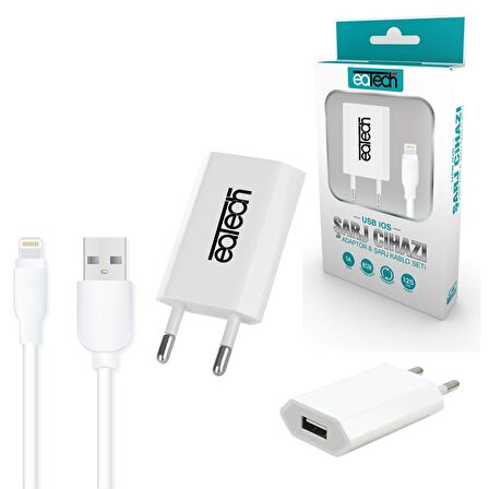 EATECH Cep Telefonu Şarj Cihazı Iphone 6-7-8-x-xs-xr-plus 1a 1.25 Metre