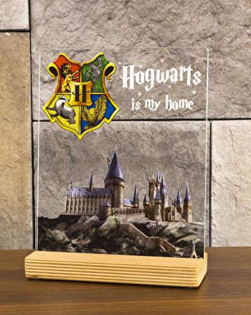 Sevgilambası Fotoğraflı Harry Potter Hogwarts Hediyesi Hediye Paketli Şeffaf Çerçeve