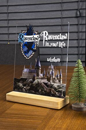 Sevgilambası Harry Potter Hediyesi Hogwarts Ravenclaw Binası Hediye Paketli Şeffaf Çerçeve