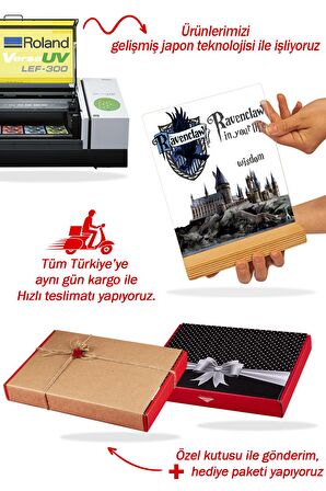 Sevgilambası Harry Potter Hediyesi Hogwarts Ravenclaw Binası Hediye Paketli Şeffaf Çerçeve