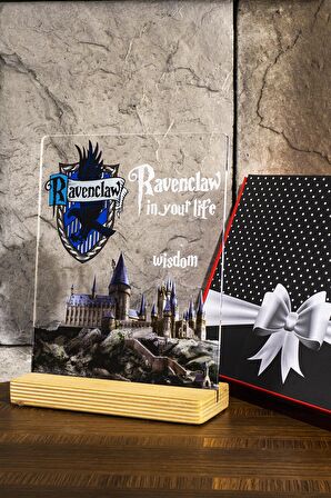 Sevgilambası Harry Potter Hediyesi Hogwarts Ravenclaw Binası Hediye Paketli Şeffaf Çerçeve