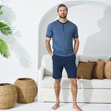 Kly 9009 Erkek Yazlık Şortlu Pijama Takım