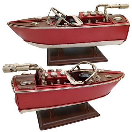 Dekoratif Metal Hız Botu Sürat Teknesi 25cm