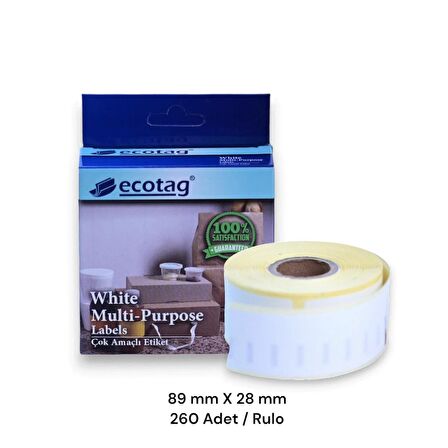 EcotagPlus Seiko SLP Serisi Etiket 89 mm x 28 mm ( 260 Adet )