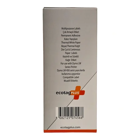 Ecotagplus Dymo Muadili Etiket - 54 mm x 25 mm - 5 x 500 Adet -  Eko Paket - 11352