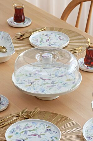 Glore Harmony Altın Yaldızlı 27 Parça 6 Kişilik Seramik Çay Zamanı Takımı