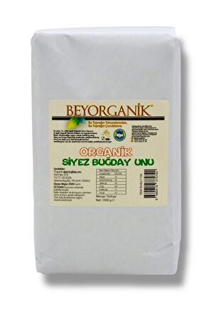 Organik Siyez Buğday Unu 1kg (PESTİSİT VE AFLATOKSİN ANALİZLİ)