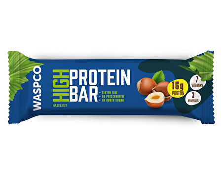 Waspco Fındıklı Yüksek Protein Bar 50 gr 