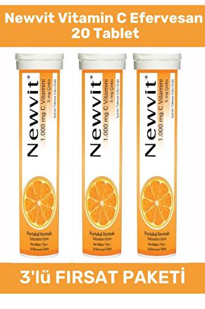 Newvit Vitamin C Efervesan 20 Tablet - 3 Adet