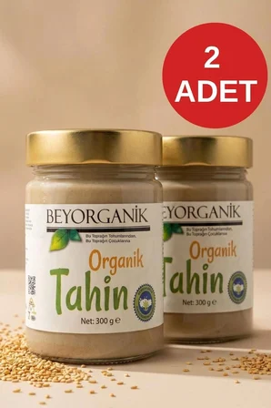ORGANİK Tahin 300gr 2'li (SALMONELLA ve PESTİSİT ANALİZLİ)