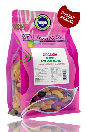 Organik Sebzeli Boru Makarna %35 Sebzeli 360gr