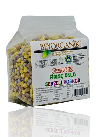 Organik Pirinç Unlu Sebzeli Kuskus 300gr