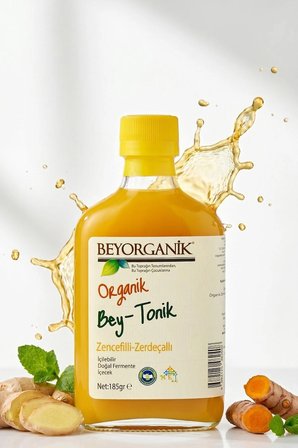 ORGANİK Bey-Tonik (Zerdeçallı-Zencefilli) 185gr (Pestisit ve Ağır Metal Analizli)